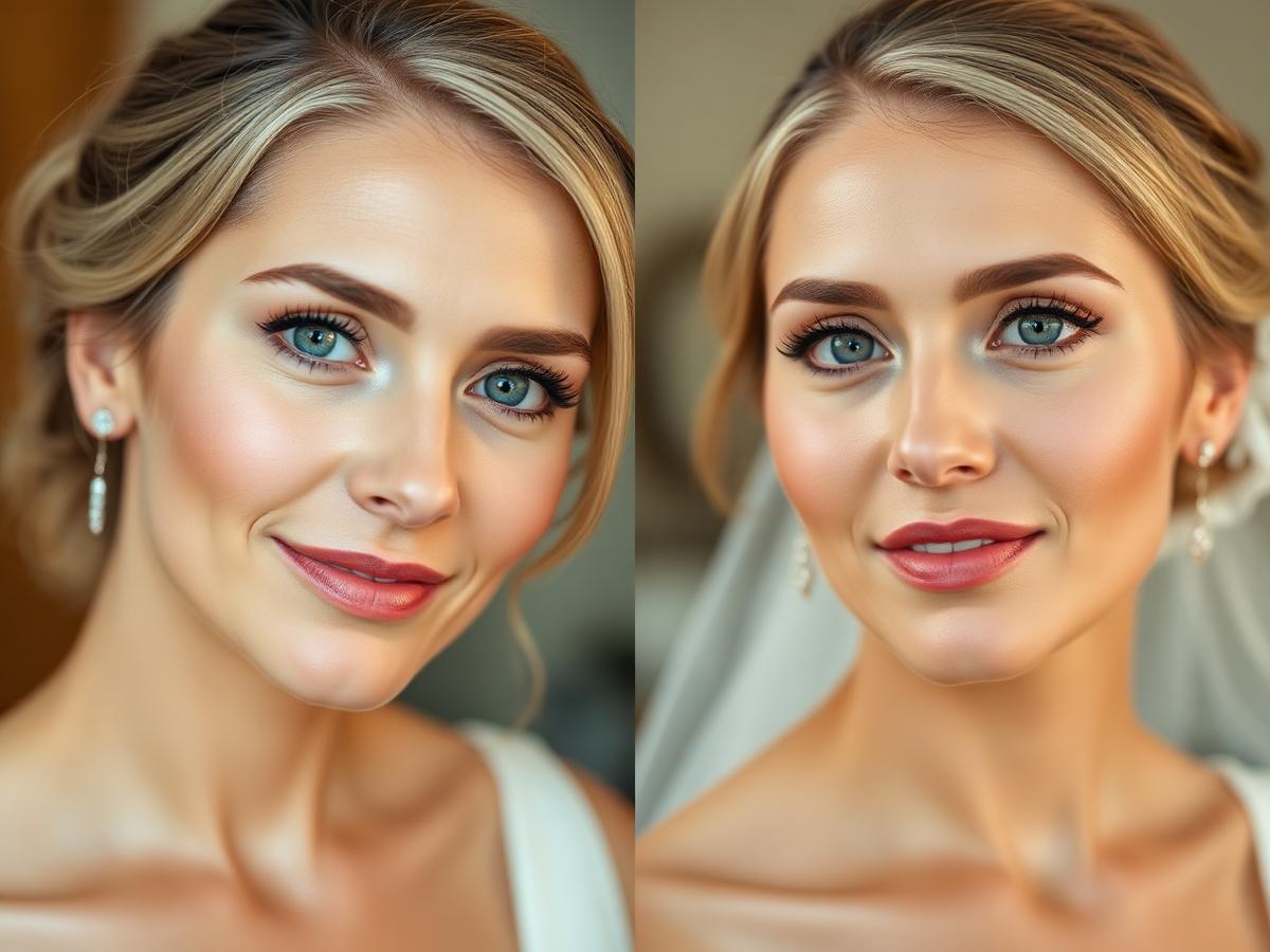 Before and after — Bridal skin prep — 3 months