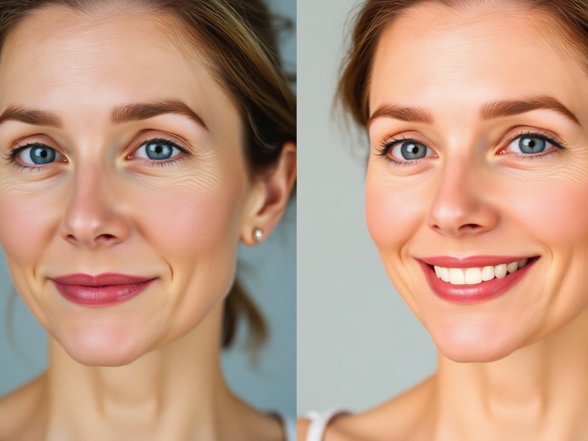 Before and after — Skin glow — 3 sessions